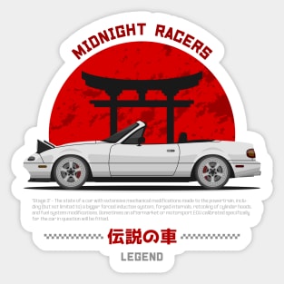 Tuner White NA Miata Roadster JDM Sticker